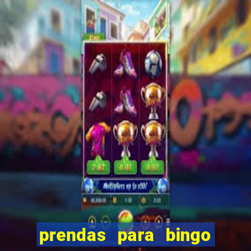 prendas para bingo de natal